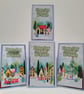 Mini Christmas Cards Set - Non Religious - From Our Home to Yours Festive Wishes - Image 1