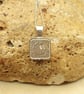 Tiny Square Rose Quartz necklace. January Birthstone  - Image 3