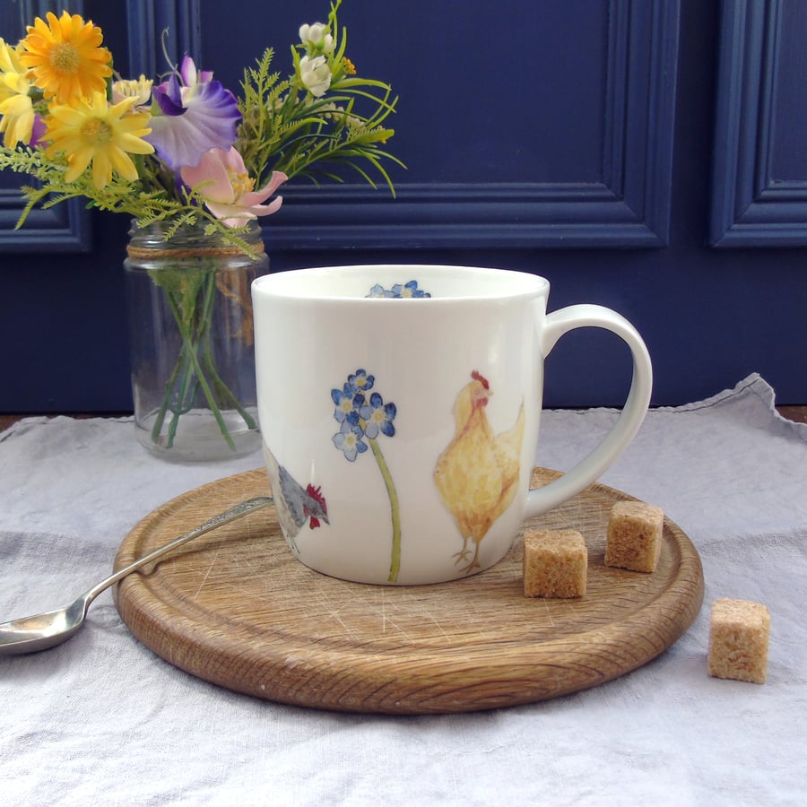 Chicken bone china Easter Mug