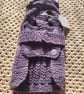 Purple, hand knitted  cute dog coat - Image 3