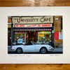 Classic Triumph Spitfire, Glasgow Signed Mounted Print FREE DELIVERY