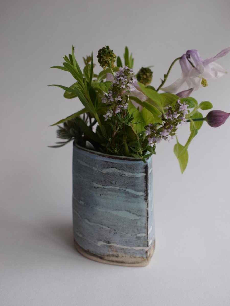 Ceramic Seashore Vase for Spring Flowers
