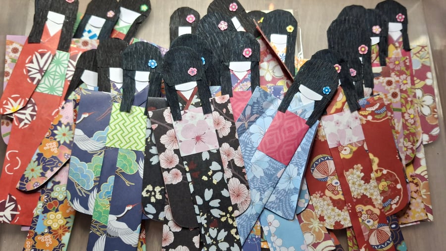 Japanese Paper Doll Bookmarks 