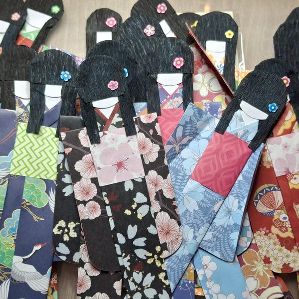 Japanese Paper Doll Bookmarks 