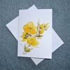 greetings card hand painted original art floral blank card ( ref F 434,P3)