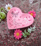 Bows Pink hand-painted ceramic ring jewellery dish - Image 3