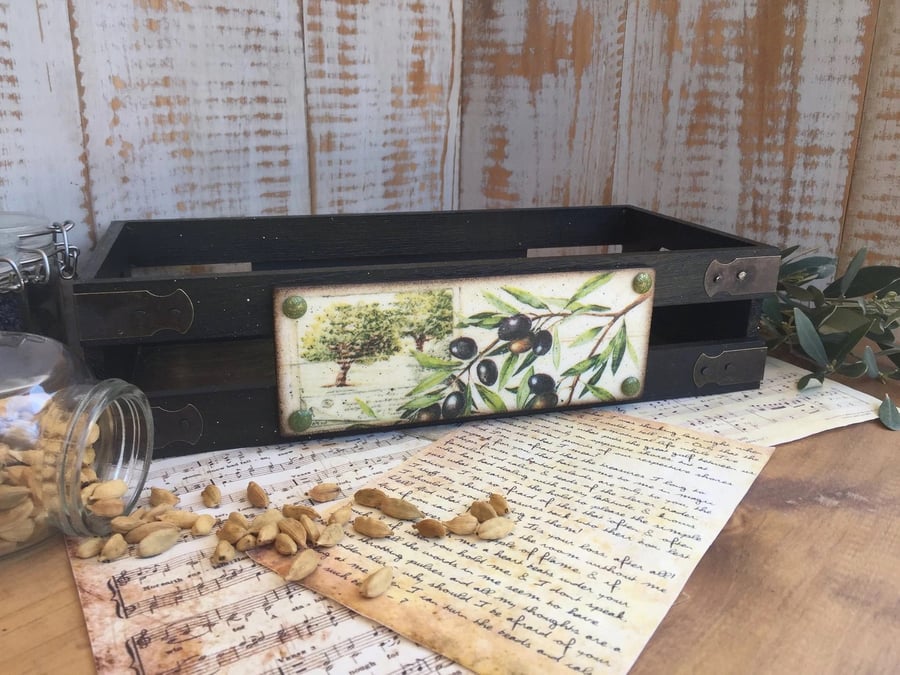 Rustic Wooden Spice Caddy – Vintage-Inspired Kitchen Organiser