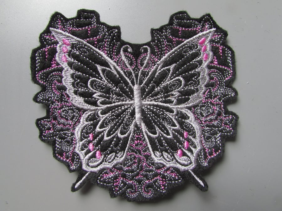 Embroidered Butterfly Applique Patch