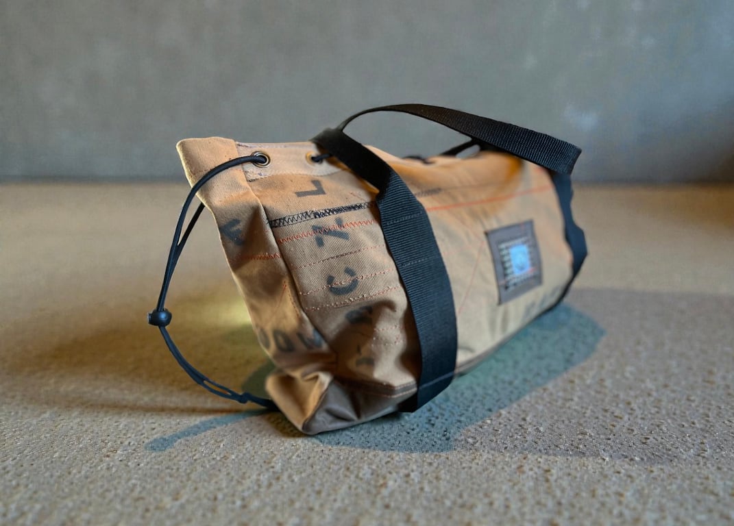 Overnight bag And toiletry's bag, made from Parachute stowage case