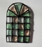 Miniature stained glass window pastels pink aqua - dolls house furniture  - Image 3