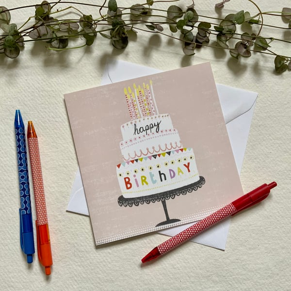 Happy Birthday, Blank Greetings Card