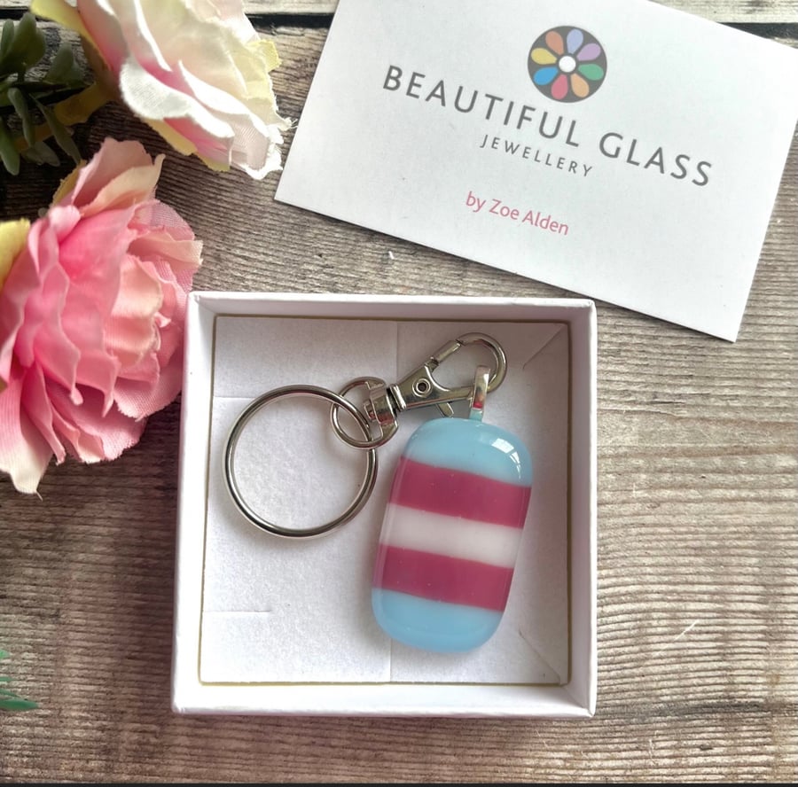 LGBTQ transgender rainbow keyring, LGBTQ gift