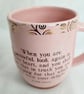 Handmade Pink Terracotta Mug: Kahlil Gibran Quote - Image 7