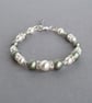 Dusty Green Pearl and Crystal Jewellery Set - Pastel Green Wedding Jewellery Set - Image 3