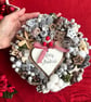 Woodland rustic Christmas wreath Scandinavian winter dried foraged wall hanging  - Image 6