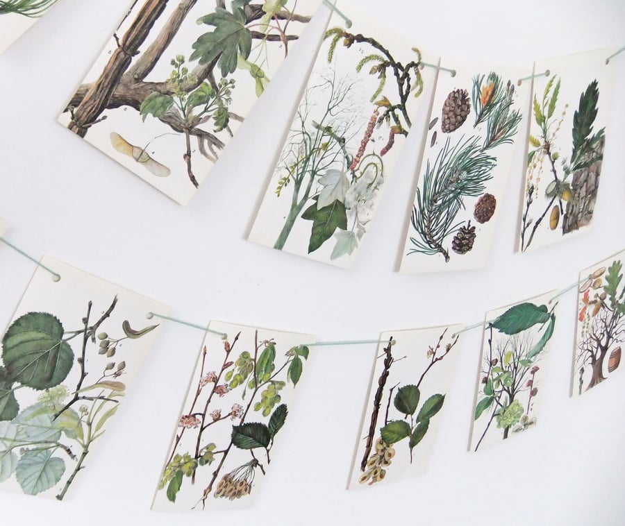 Tree Bunting - paper Bunting - eco-friendly bunting - wedding decor