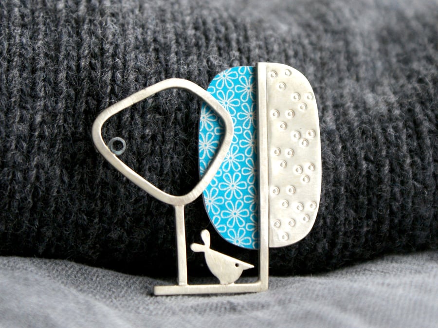 Two trees brooch