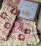 Cot blanket, matching pouch and card (gift set) - Image 1