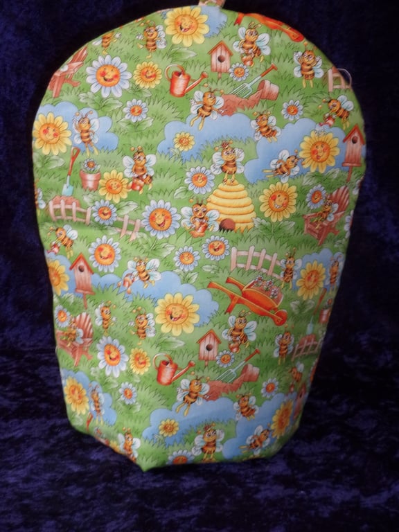 Large Coffee Pot Cosy with Comical Bees and Bee Hives