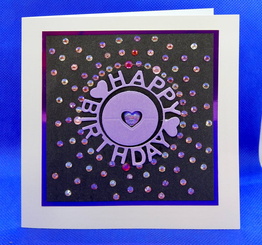 Crystals birthday card