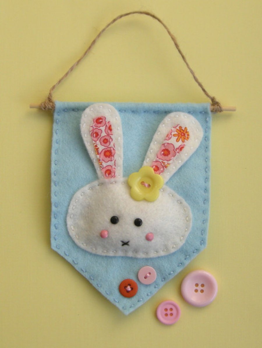 Sewing kit - craft kit  Make a bunny banner