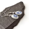 Blue Cornflower Petal Earrings - SALE 1874a
