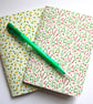 Set of two British wildflowers- Tansy and Heather- hand bound recycled notebooks - Image 2