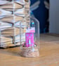 Pink Cottage Cloche - Miniature Glass Cloche Home Decor 