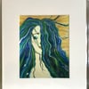 Dreaming under the Sea. Mounted print from my original painting