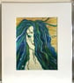 Dreaming under the Sea. Mounted print from my original painting