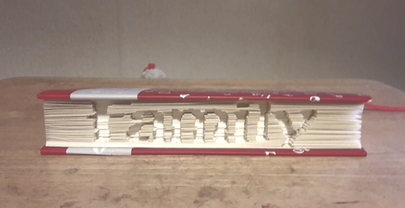 Family CUT & FOLD Book Folding Pattern - EMAILED PDF PATTERN