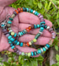 Silver and gemstone bead necklace bright summer accessory  - Image 4