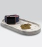 White and Grey Marbled Oval Jewellery Tray, Decorative Catchall Dish - Image 4