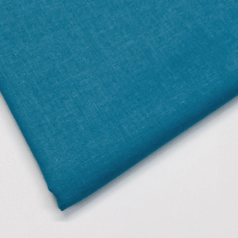 Teal Plain 100% Cotton ROUND Tablecloth 135cm