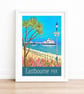 Eastbourne Pier travel poster print by Susie West - Image 1