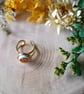 Amber Abalone Shell Hypoallergenic Adjustable Ring - Stainless Steel - Image 4