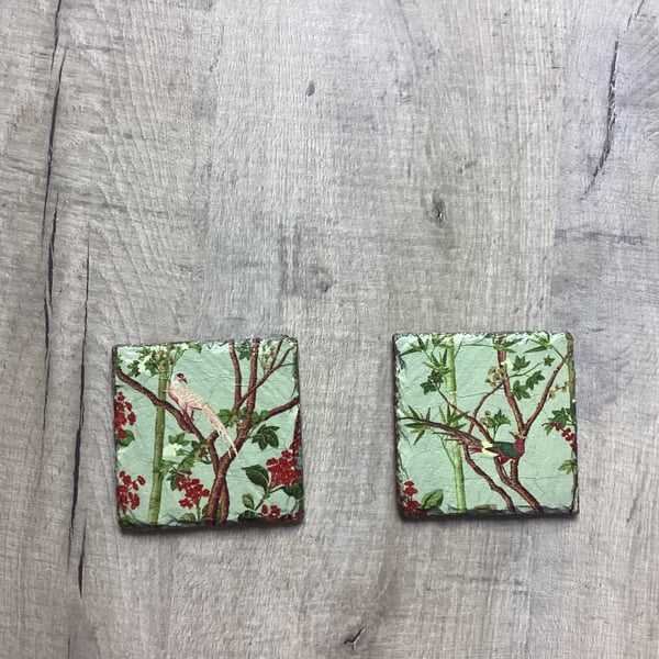 Decoupage coasters x 2