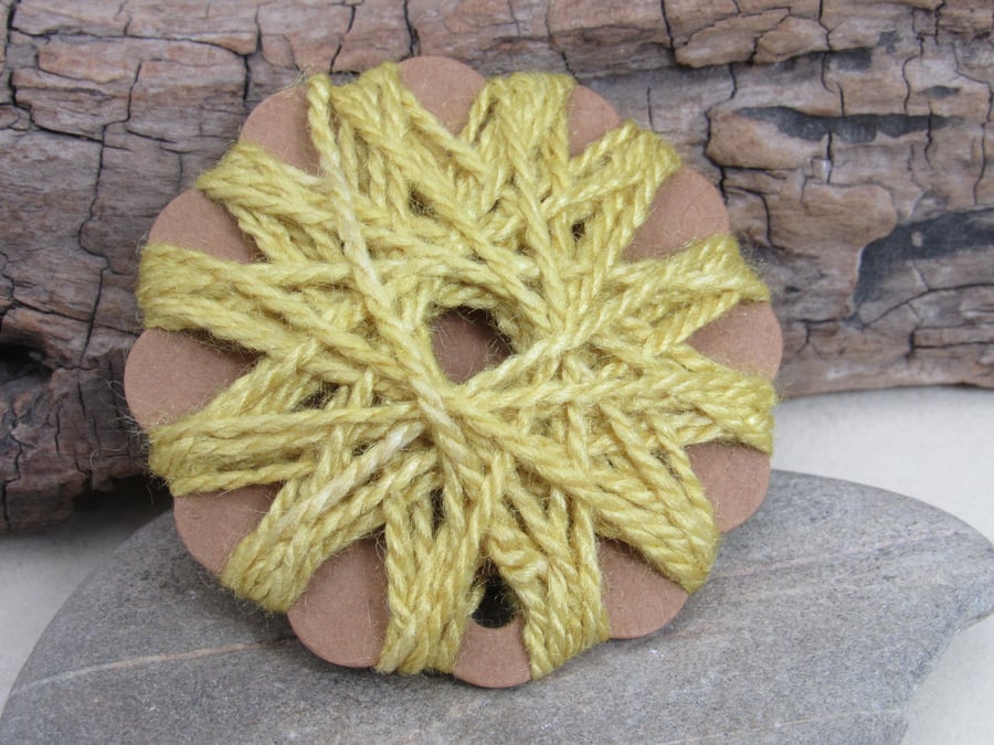 10m Natural Weld Dye Thick Yellow Tussah Silk Embroidery Thread