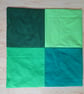 Green patchwork cushion cover - Image 8