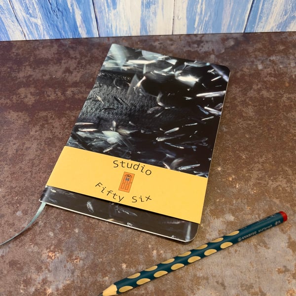 Notebook, Marine themed, A5 (ish), made from up-cycled and recycled materials.