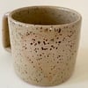 Little love heart speckled clay cup.