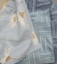 Blue and White Cotton Patchwork Lap Quilt - Image 4