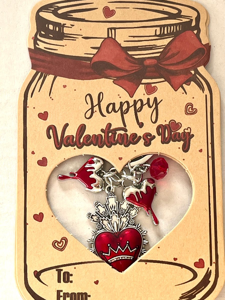 Valentine’s Day gift triple heart with crown  keyring birthday gift