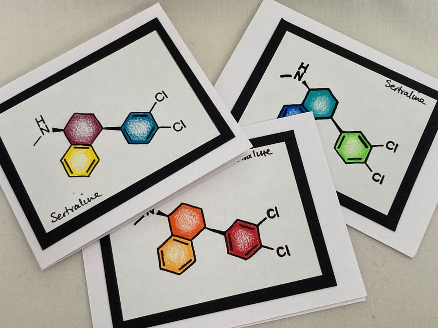 Sertraline small greetings card