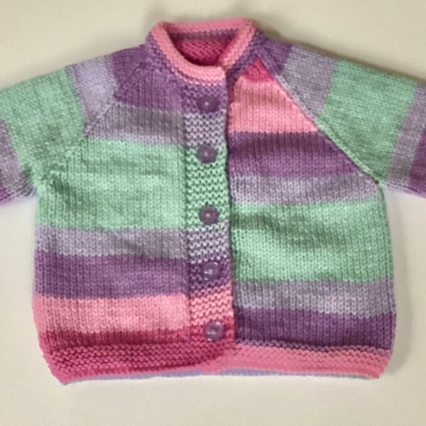 Hand knitted baby cardigan 