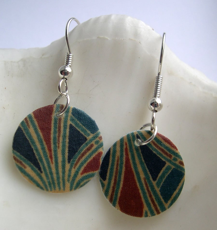 Hardened Ditsy Liberty Print Disc Earrings
