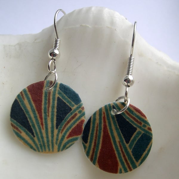 Hardened Ditsy Liberty Print Disc Earrings