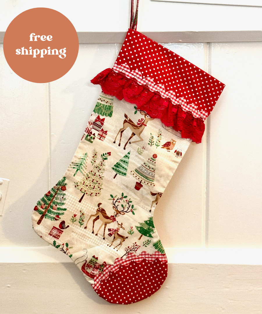Handmade Christmas Stocking Free Shipping