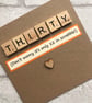 Handmade 30th Birthday Card with Scrabble Tiles - Image 4