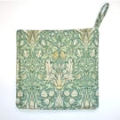 Pot Holder William Morris Green Snakeshead Grab Mat Kitchen Chefs Pad Floral